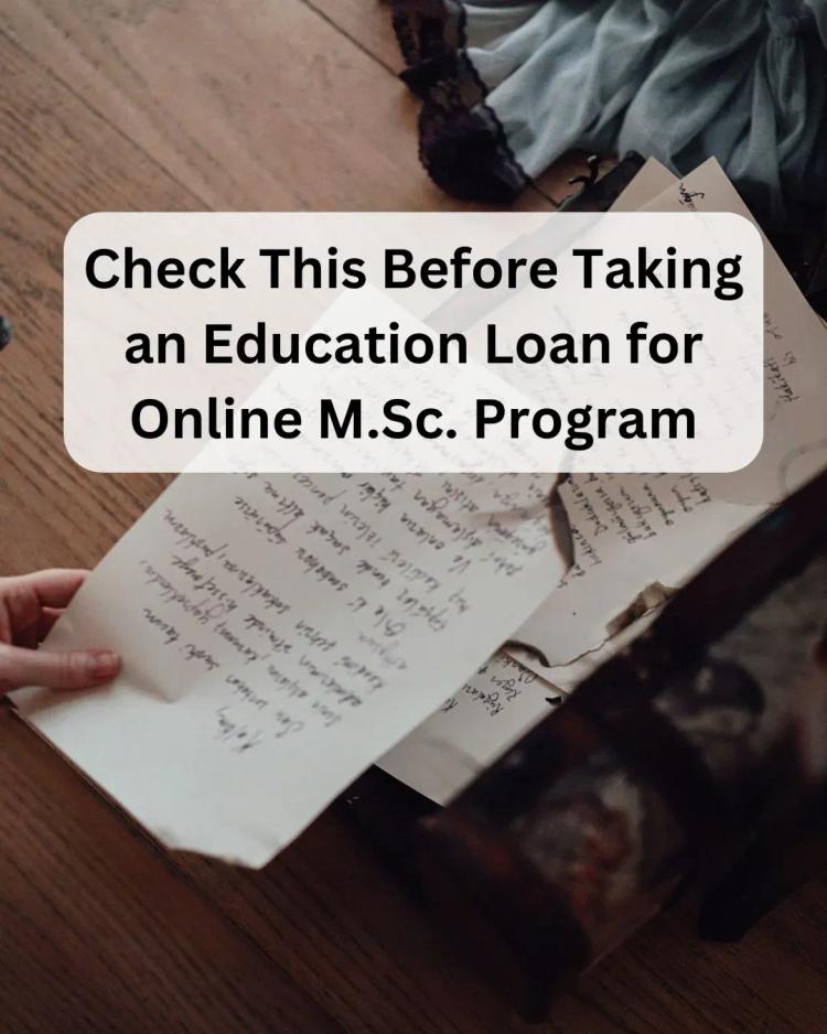 Amity Online Education Loan for M.Sc. Course