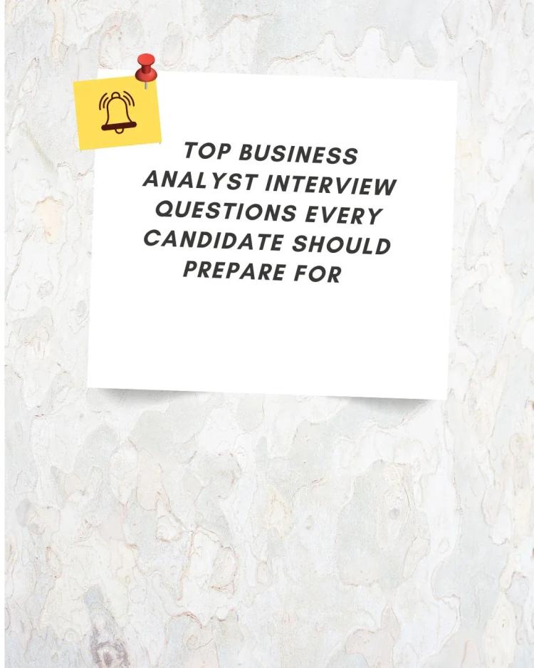 Amity Online business analyst interview questions